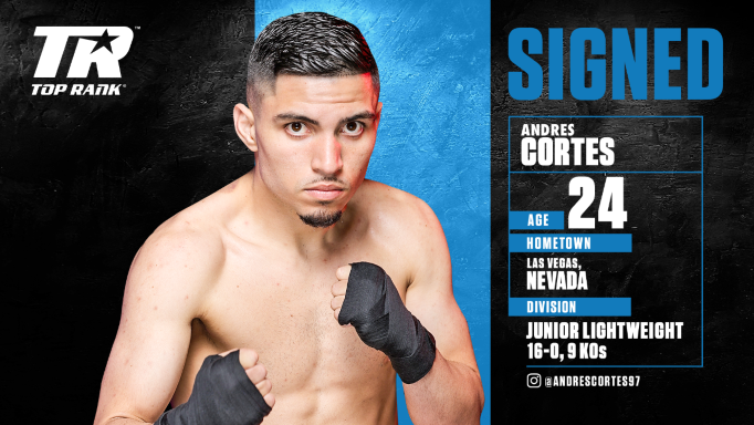 Andres Cortes signs with Top Rank