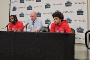 Maryland defeats Syracuse. Postgame press conference with Kevin Willard, Ja'Kobe Gillespie, and Selton Miguel