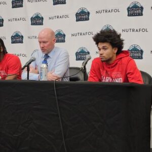 Maryland defeats Syracuse. Postgame press conference with Kevin Willard, Ja'Kobe Gillespie, and Selton Miguel