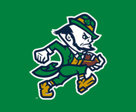 Notre Dame leprechaun inspired logo