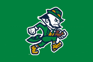 Notre Dame leprechaun inspired logo