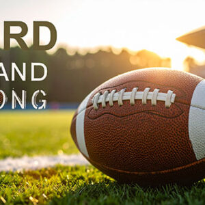 Football laying on the ground with the words 3rd and Long beside it.